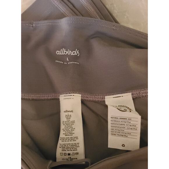 NWT allbirds Women's Natural Leggings - LARGE - grey / gust - LARGE - Picture 2 of 5